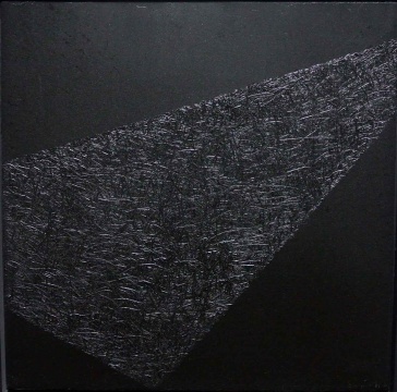 周杰《-∞•深黑#2》60×60cm 布面油画 2015
