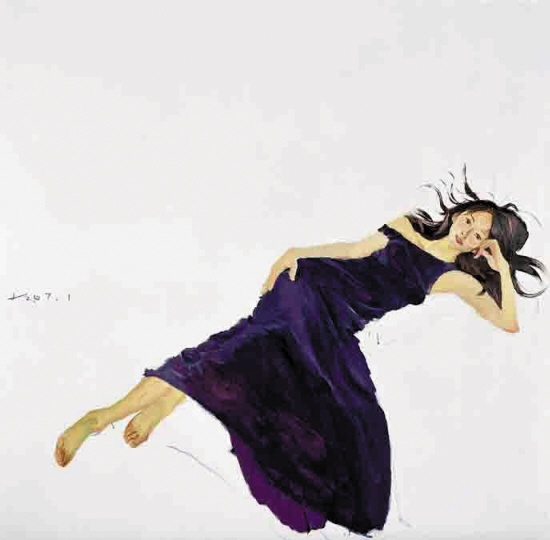《美女林志玲》200x200cm 布面油画 2007年
