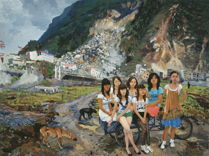 《出北川》 300x400cm 布面油画 2010
