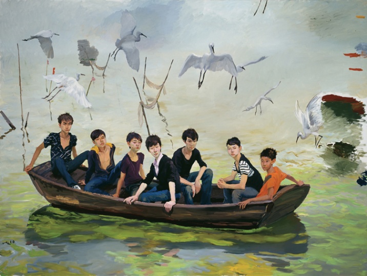 《入太湖》 300x400cm 布面油画 2010
