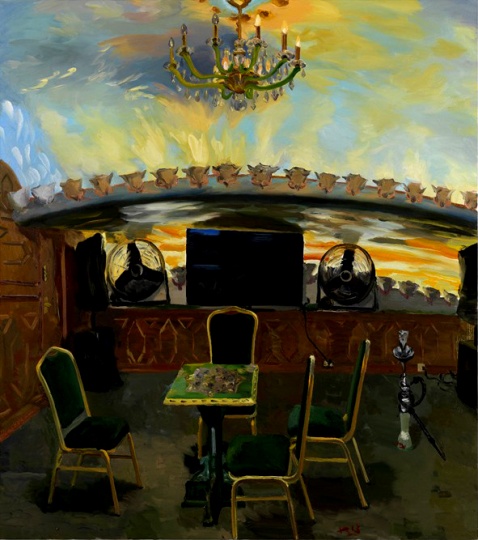 《埃及餐厅》 200x220cm布面油画 2013

