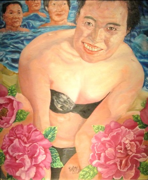 刘炜《出水芙蓉》60×50cm 布面油画 1993
