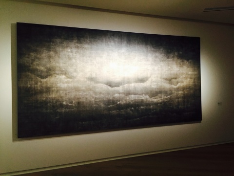 曹吉冈2008年作品《云山图》 材质为亚麻布坦培拉
