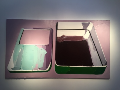 《Qiao si's box》 布面油画 140 x 250 cm 2015
