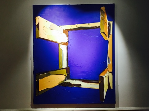 《Blue Table》 布面油画  220 x 180 cm 2015
