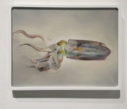 宋琨   《章鱼》  45×60cm  布面油画、水晶树脂    2015
