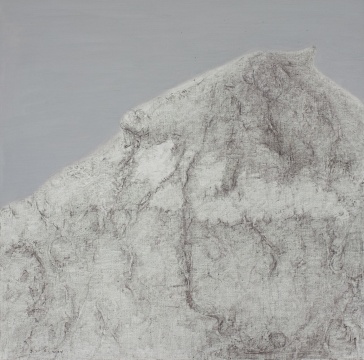 《山风石痕－望》 60x60cm  布面油画 2015
