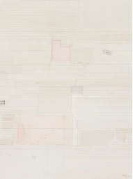 梁铨《无题》120x90cm 茶、色、墨、丙烯宣纸拼贴 2011-2012


