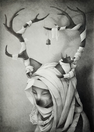 Alice Lin 《遗失》 80×108cm 素描 2015
Alice Lin 《遗失》 80×108cm 素描 2015