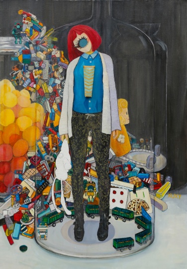 徐心怡 《我的我的我的》126×180cm 布面油画 2015
徐心怡 《我的我的我的》126×180cm 布面油画 2015