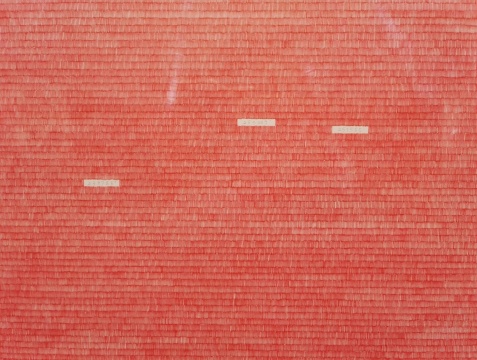 《5533835’》局部，画面中白色的部分为艺术家书写过程中的停顿之处，用铅笔在白色部分书写上当时和之前累加的数字之和。