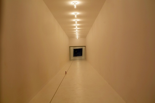 塔提亚娜·图薇《从此逝》玻璃、霓虹灯、金属、镜子，尺寸可变，2009
