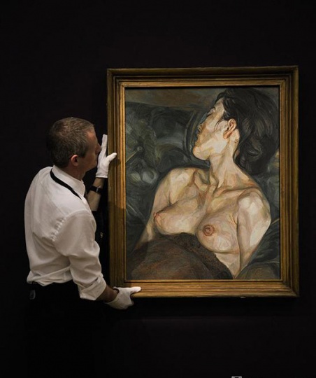 弗洛伊德《怀孕的少女》，2016年伦敦苏富比“印象派及现代艺术专场”中，以1605万英镑成交，刷新艺术家个人拍卖纪录
