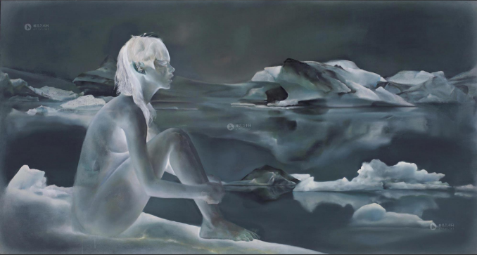 宋琨《冰河世纪》，2014年北京苏富比以88.5万元成交，刷新艺术家的个人拍卖纪录

