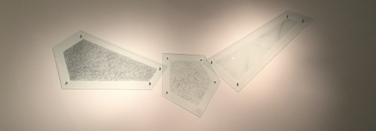 王礼军 《无常Ⅱ》 272×108cm 玻璃、铅笔 2016
