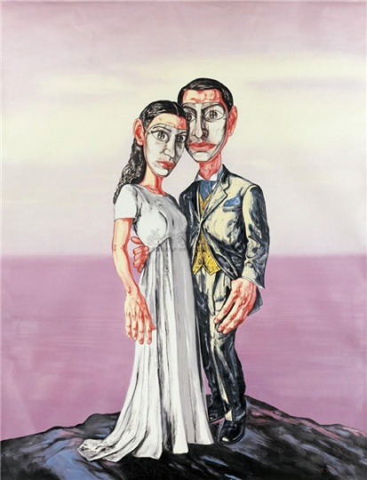 《A 系列之三：婚礼》 296×231cm  布面油画  2001
成交价：4025万人民币   北京保利香港2011年春季拍卖会

