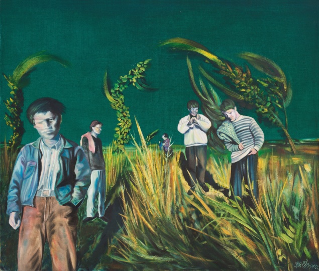 尹朝阳《郊外》121x94cm 布面油画 1997
