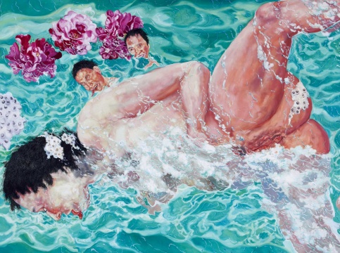 
刘炜 《泳客》 150×200cm 布面油画 1994

成交价：1437.5万元，花落余德耀美术馆

