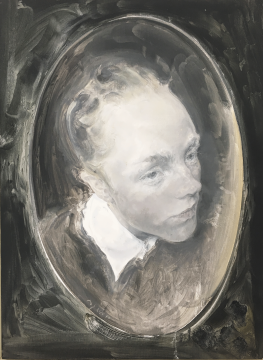 毛焰 《椭圆形肖像画》53.7x72.6cm 布面油画 2010
