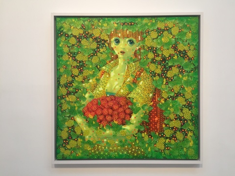 《草莓三月》 100×100cm 布面油画 2016
