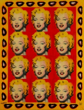 Marilyn 12 fotogramas 《梦露12帧》材质 帆布丝网印刷
