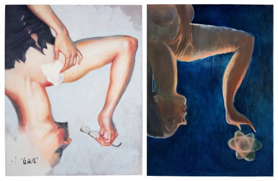 谢南星 《自画像；肖像》 100×80cm 油彩画布 2011（共两件）

流拍
