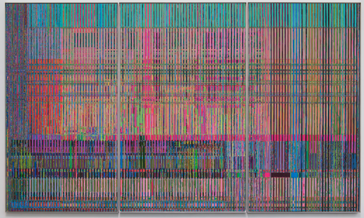 刘韡 《真实的维度No.18》 300×150/200/150cm×3 布面油画 2014
