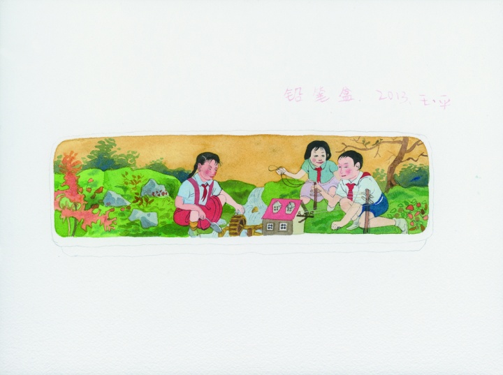 王玉平 《铅笔盒-3》 23×31cm 水彩、纸 2013
