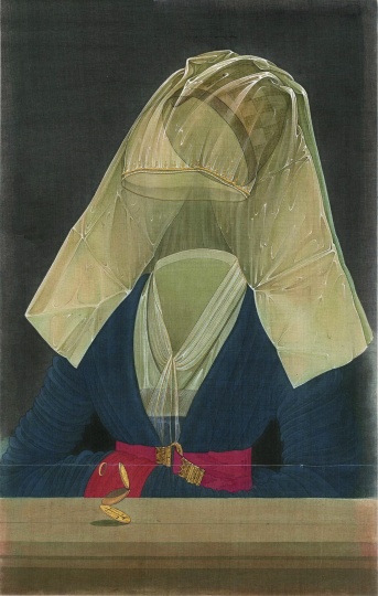 金沙 《向大师致敬—寻找罗吉尔·凡·德尔·韦登》 68×43cm 绢本设色 2015
