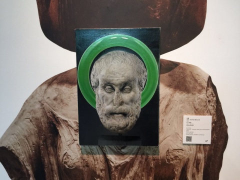 《运气——哲学家大理石头像》 42X50cm 布面油画 2017
