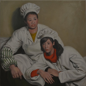 小林1，100x100cm，布面油画，2017
