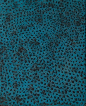 草间弥生 《蓝网)》 51.8 x 41.9 cm 油彩 纤维木板 1960

成交价：1686万港元（估价：550万-800万港元）

