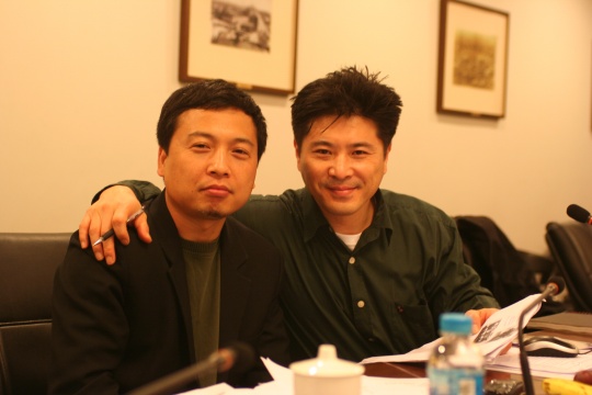 李圆一与黄笃（2006，在上海双年展会议上）

