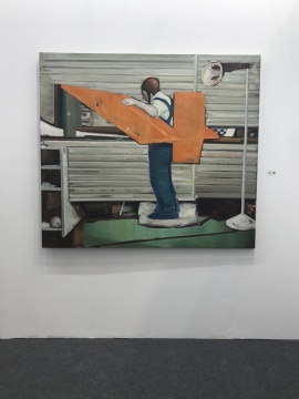 张博夫《缄默者》 160×180cm 布面油画 2012
