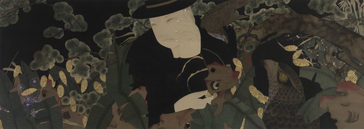 《深·深·深》 59×159cm 绢本设色 2016
