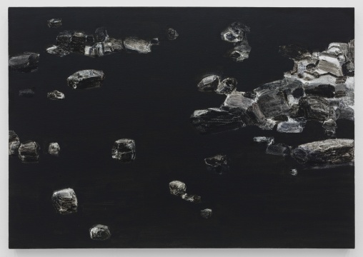 石至莹 《黑石No.1》 80×115cm 布面油画 2017
