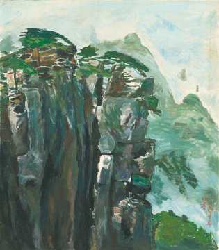 《风景》 77×67.5cm 布面油画1989年
