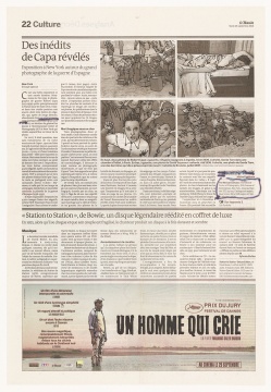 吴昊  《Un homme qui crie》水墨、报纸  31.5×46.5cm  2017
