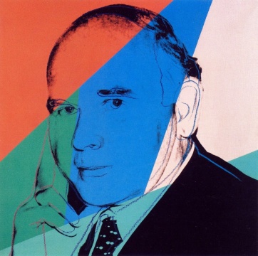 安迪·沃霍尔 《彼得·路德维希肖像》  105×105cm  亚麻布丝网版画 1980
