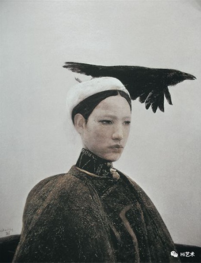 《乌鸦是美丽的》 89.8x70cm 布面油画 1988
