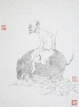 《谜谈No.56》 23×17.5cm 宣纸水墨 2017
《谜谈No.56》 23×17.5cm 宣纸水墨 2017