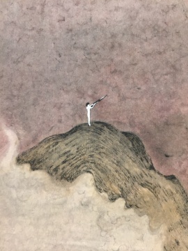 《子时随笔NO.1》 46.5×36.5cm 纸本设色 2015
《子时随笔NO.1》 46.5×36.5cm 纸本设色 2015