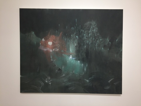 《狮子林中三圣》 193×253cm 纸本设色 2016
《狮子林中三圣》 193×253cm 纸本设色 2016
