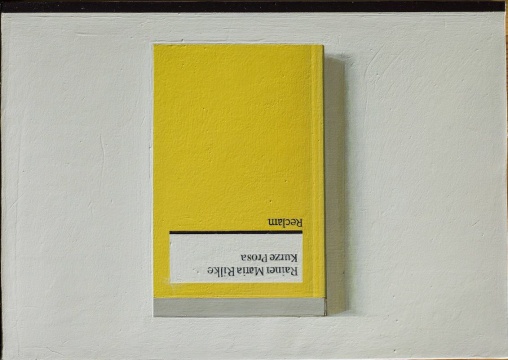 刘野《Book Painting No.9 (Rainer Maria Rilke, Kurze Prosa. Reclam, 2012)》 布上丙烯 21 x 30 cm 2015
