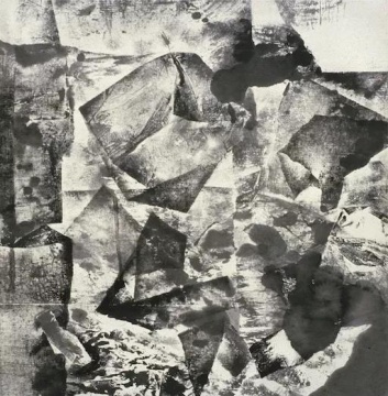 《无题-作品77-84》宣纸、水墨 100x98cm 1984
