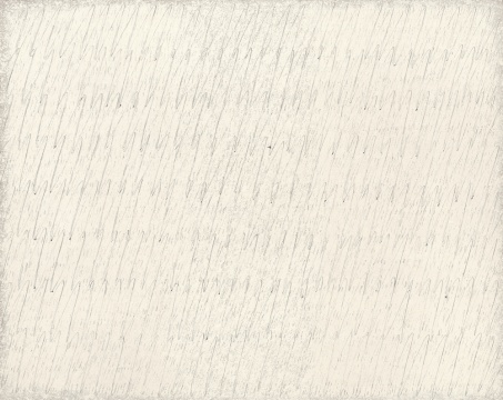 朴栖甫《描法 No.18-81》182x227cm  布面油画、铅笔 1981（图片由艺术家与Kukje画廊提供）
