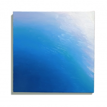 许良《蓝海水》布面油画 40×40cm 2018
