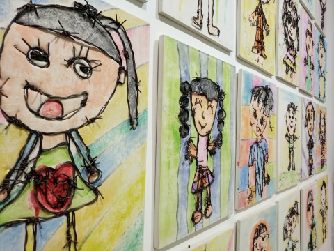 艾松个展“21世纪幼稚园”桥舍画廊展览现场
