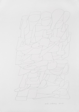 《川拔棹》纸本素描 42×30cm 2018
