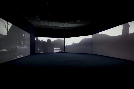 曹澍《公园一角》15米x8米 空间 5通道CGI影像装置 2018
曹澍《公园一角》15米x8米 空间 5通道CGI影像装置 2018